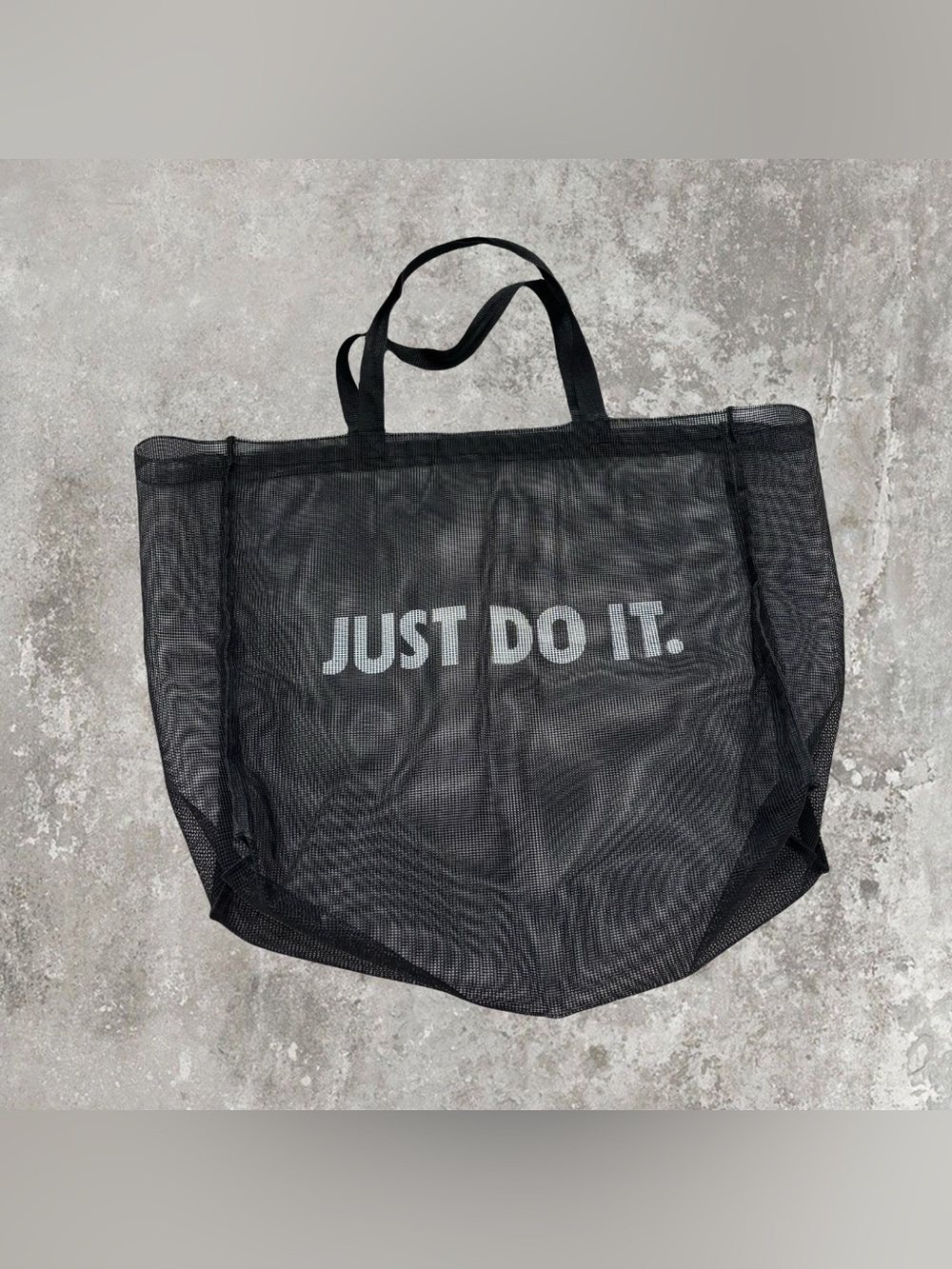 Nike Just Do It Swoosh Mesh Black Beach Bag